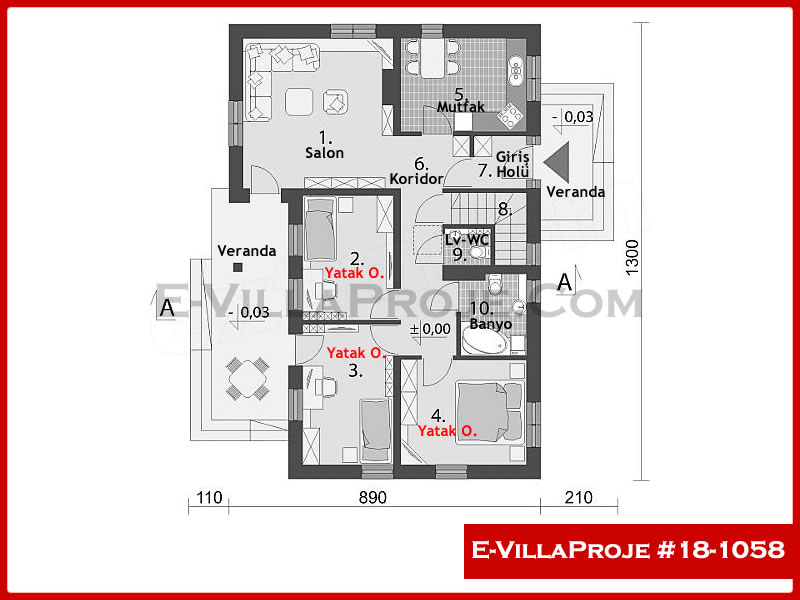 Ev Villa Proje #18 - 1058 Detay 2