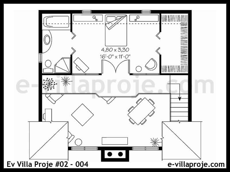 Ev Villa Proje #02 - 004 Detay 3