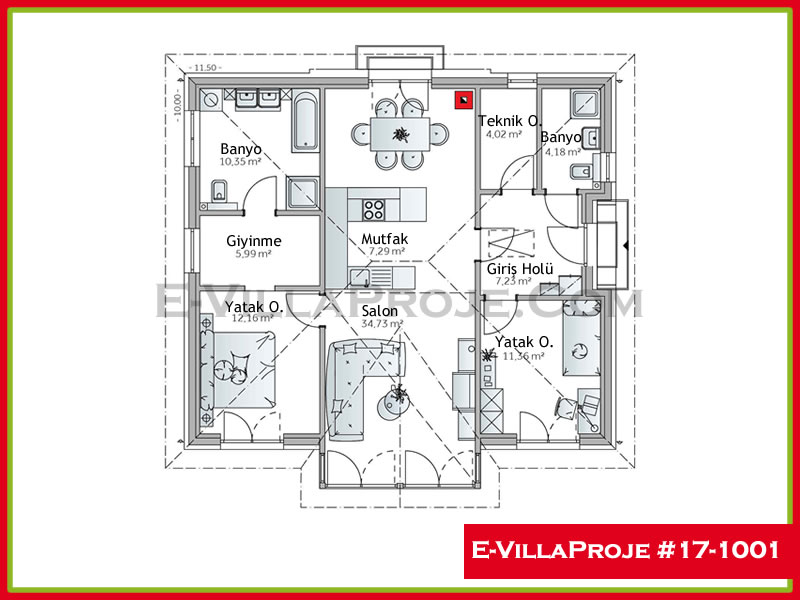 Ev Villa Proje #17 - 1001 Detay 2