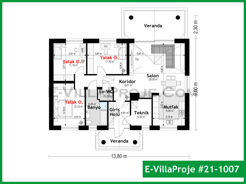 Ev Villa Proje #21 - 1007 Detay 2