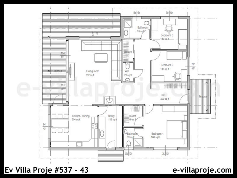 Ev Villa Proje #537 - 43 Detay 2