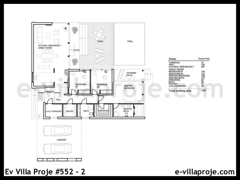 Ev Villa Proje #552 - 2 Detay 2