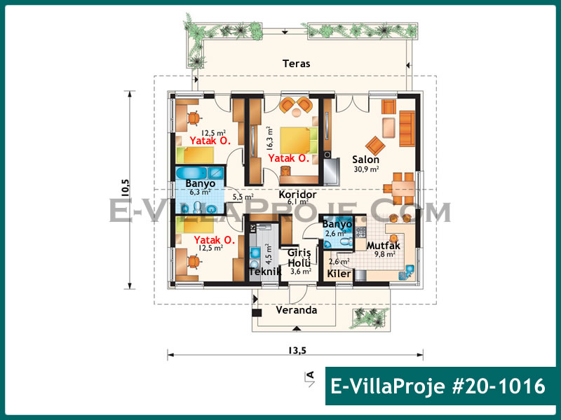 Ev Villa Proje #20 - 1016 Detay 2