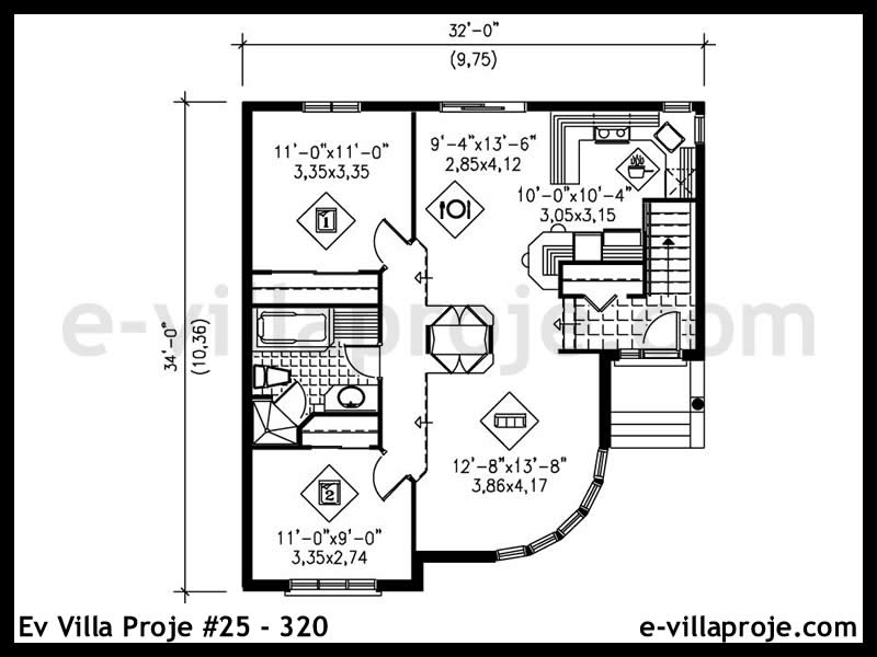 Ev Villa Proje #25 - 320 Detay 2