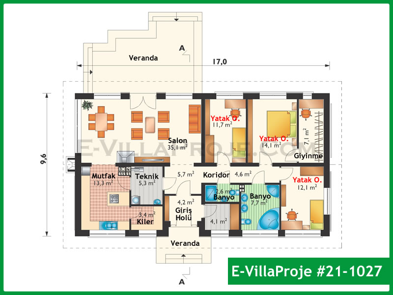 Ev Villa Proje #21 - 1027 Detay 2