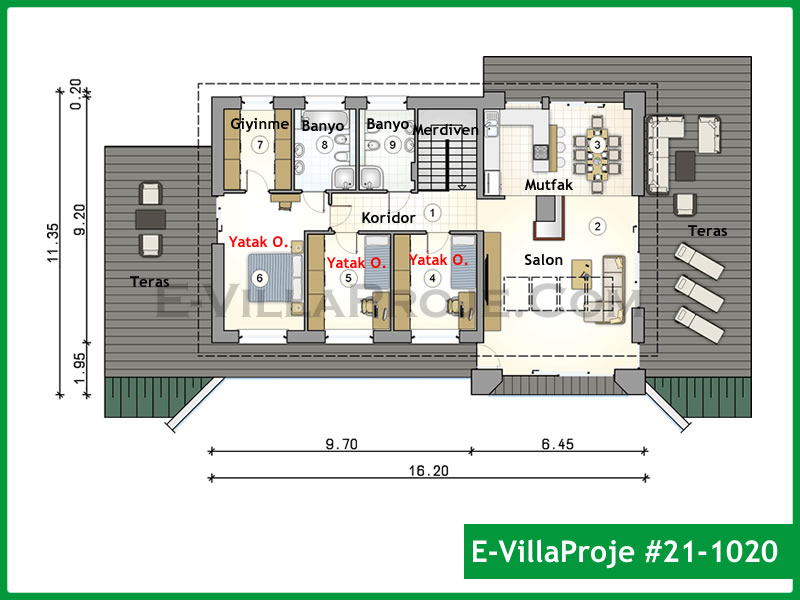Ev Villa Proje #21 - 1020 Detay 2