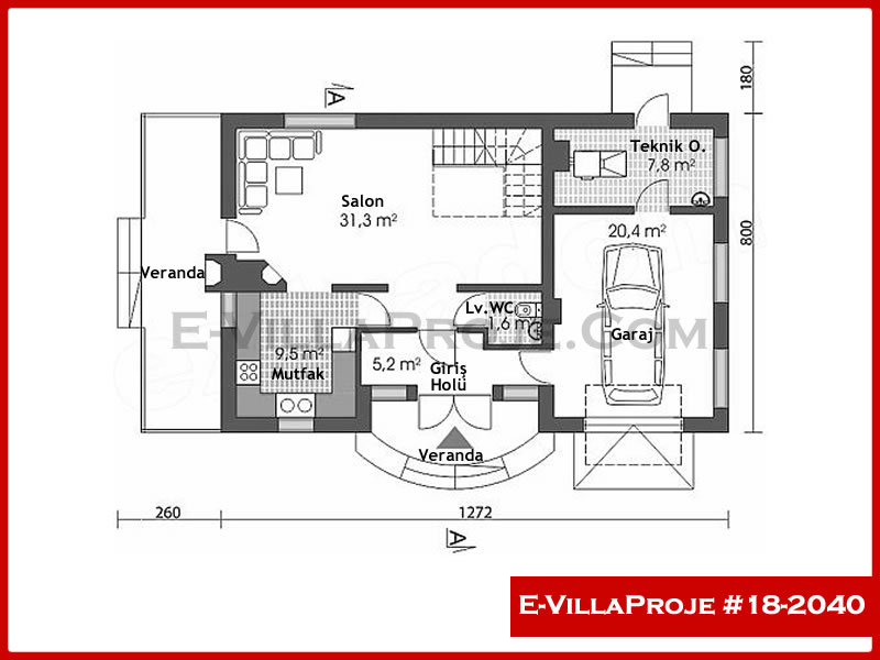 Ev Villa Proje #18 - 2040 Detay 2
