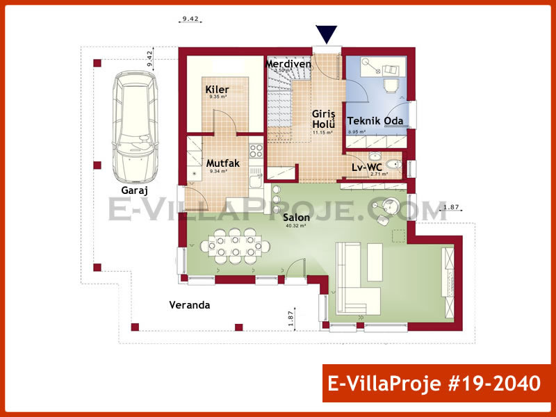Ev Villa Proje #19 - 2040 Detay 2