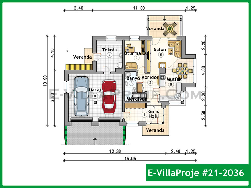 Ev Villa Proje #21 - 2036 Detay 2
