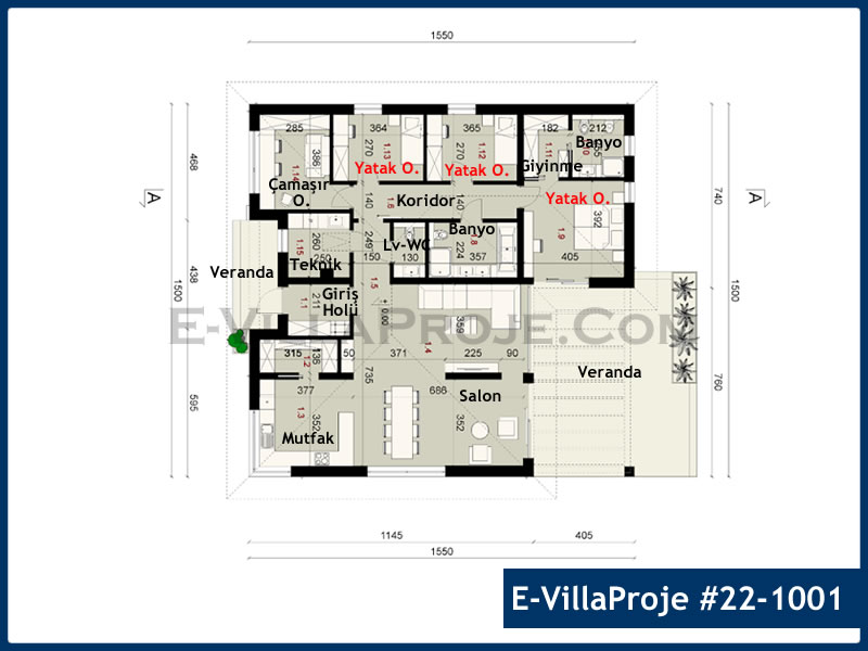 Ev Villa Proje #22 - 1001 Detay 2