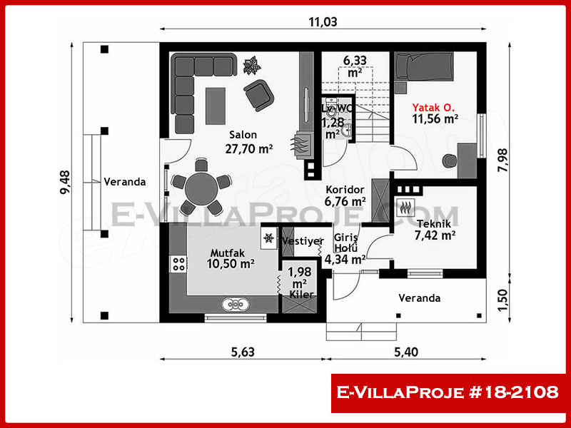 Ev Villa Proje #18 - 2108 Detay 2