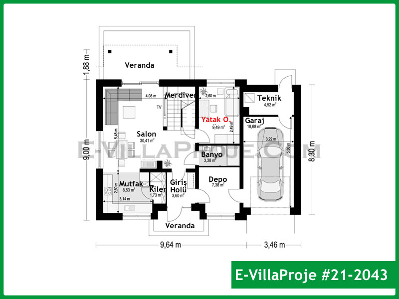 Ev Villa Proje #21 - 2043 Detay 2