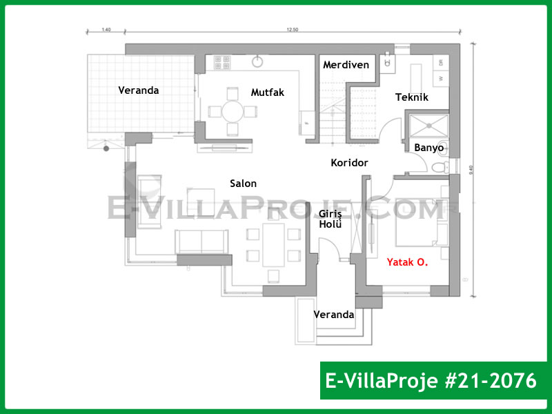 Ev Villa Proje #21 - 2076 Detay 2