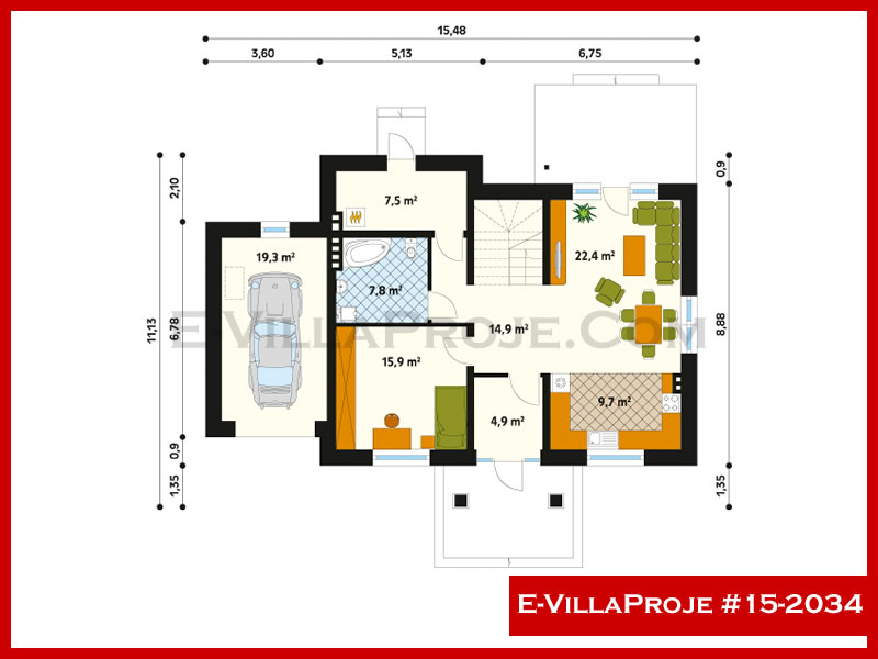 Ev Villa Proje #15 - 2034 Detay 2