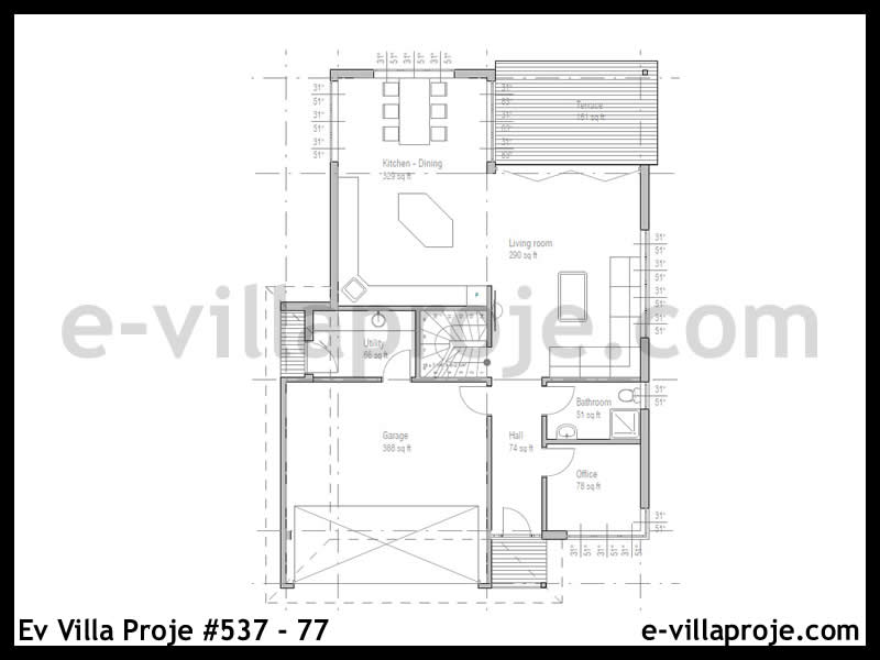 Ev Villa Proje #537 - 77 Detay 2