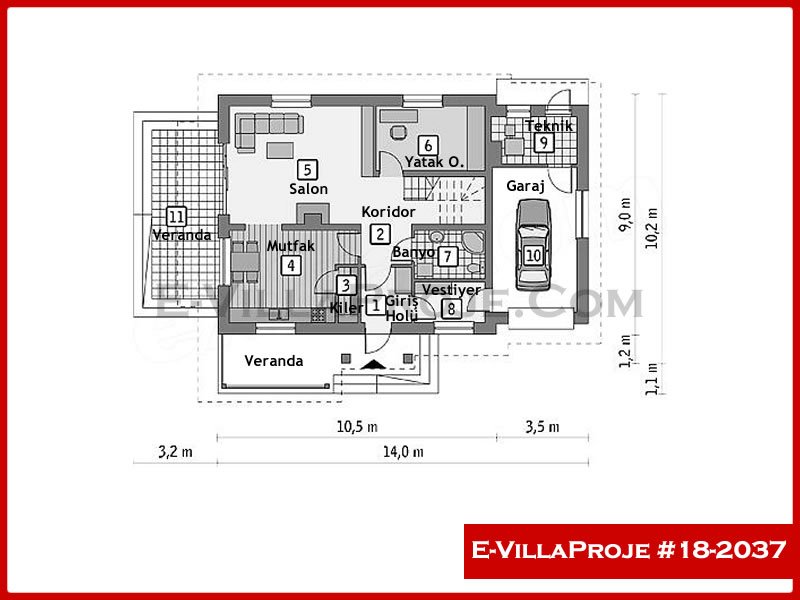 Ev Villa Proje #18 - 2037 Detay 2