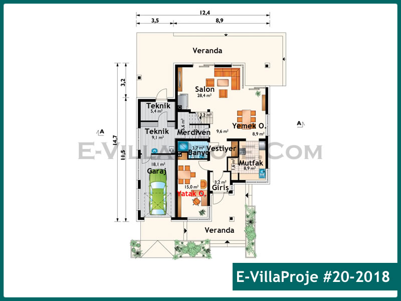 Ev Villa Proje #20 - 2018 Detay 2