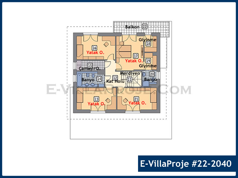 Ev Villa Proje #22 - 2040 Detay 3
