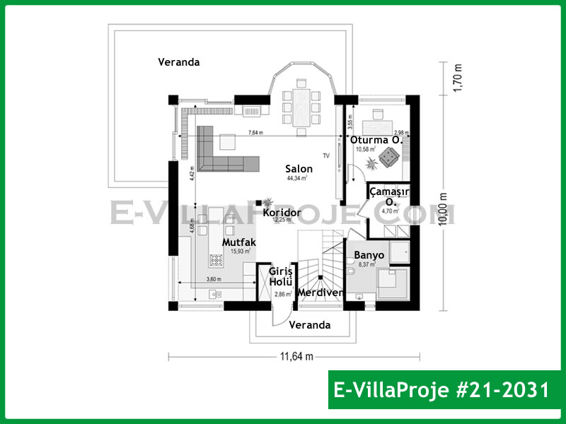 Ev Villa Proje #21 - 2031 Detay 2