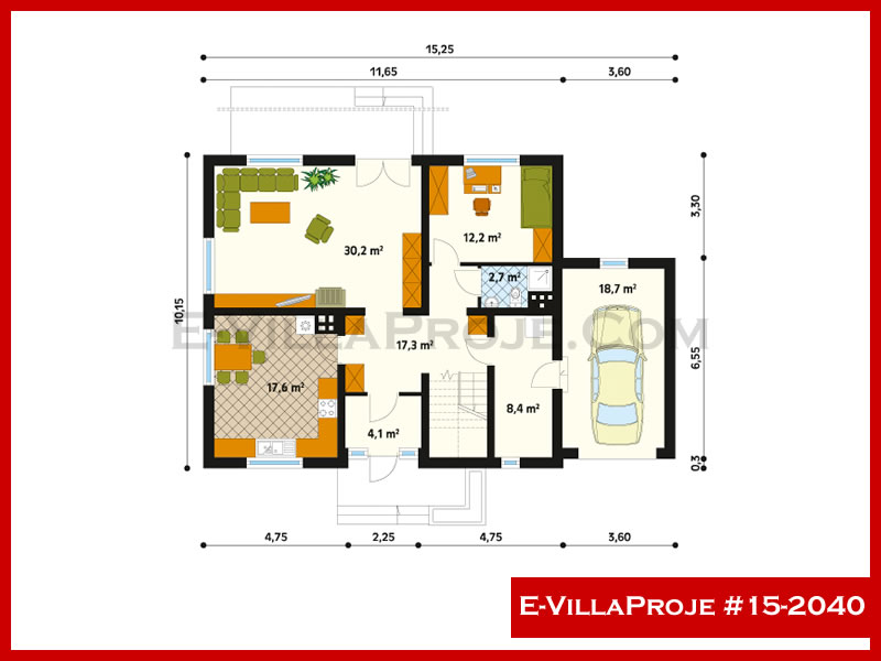 Ev Villa Proje #15 - 2040 Detay 2