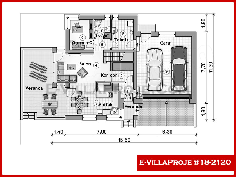 Ev Villa Proje #18 - 2120 Detay 2