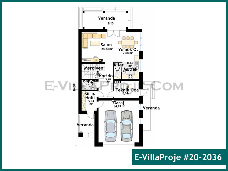 Ev Villa Proje #20 - 2036 Detay 2