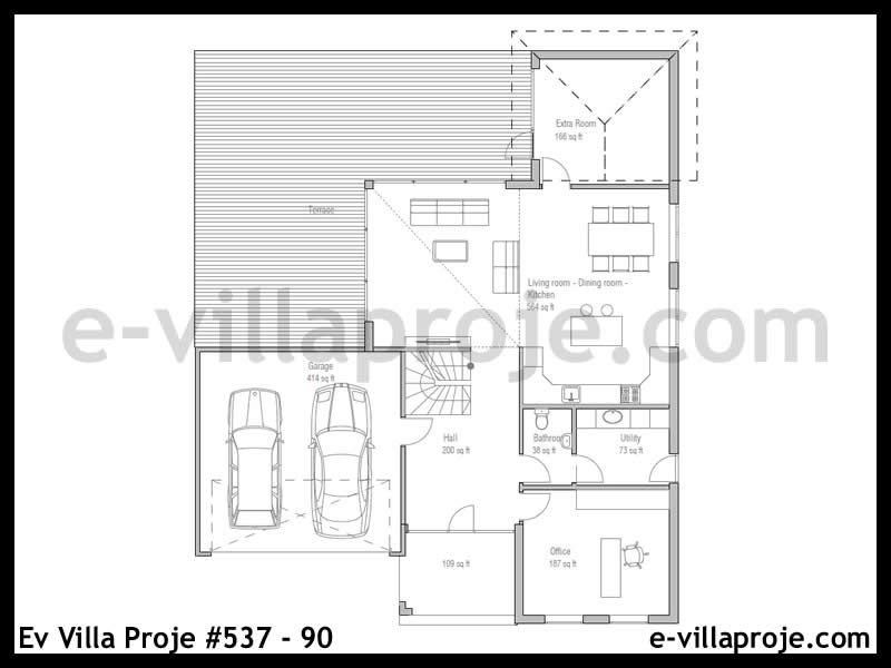 Ev Villa Proje #537 â- 90 Detay 2