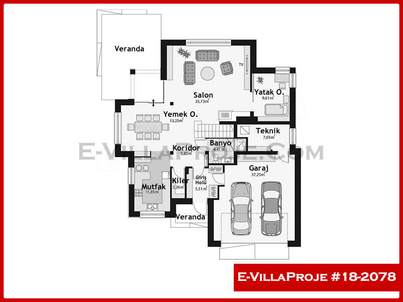 Ev Villa Proje #18 - 2078 Detay 2