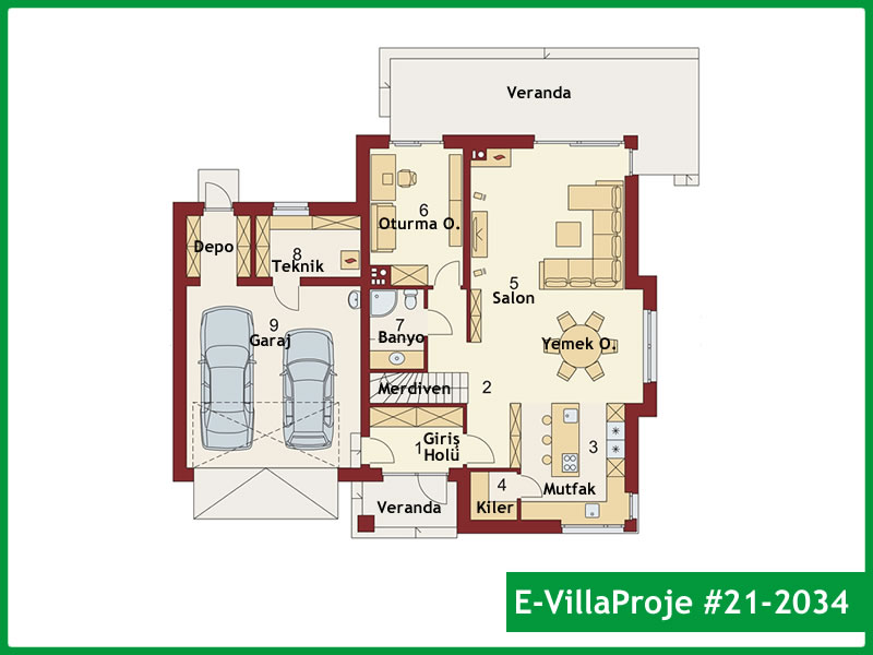 Ev Villa Proje #21 - 2034 Detay 2