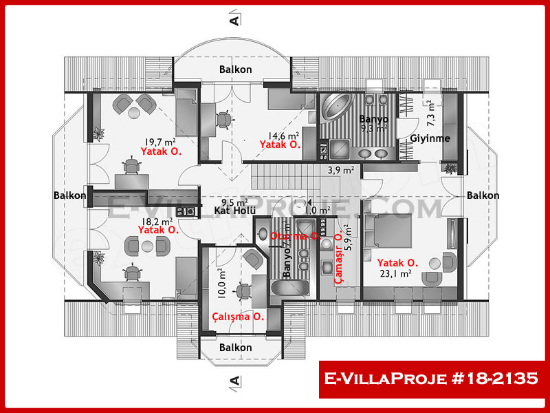 Ev Villa Proje #18 - 2135 Detay 3
