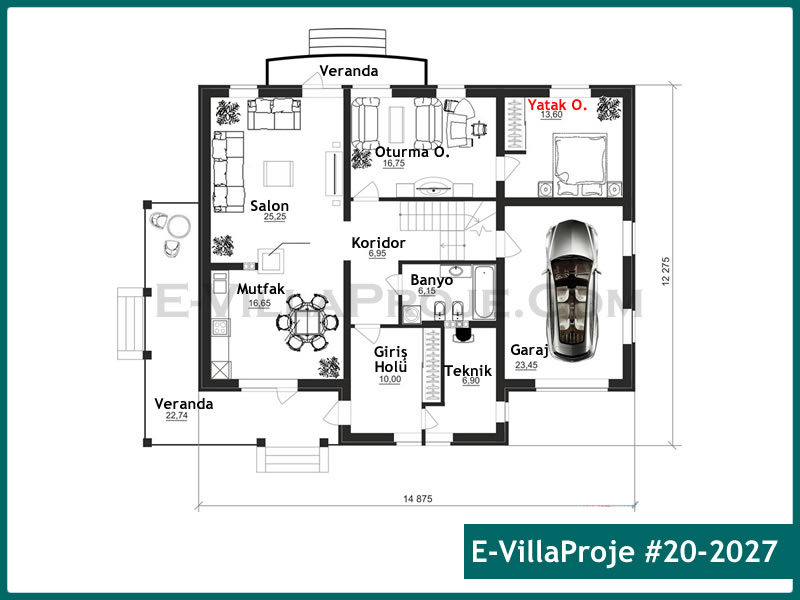 Ev Villa Proje #20 - 2027 Detay 2