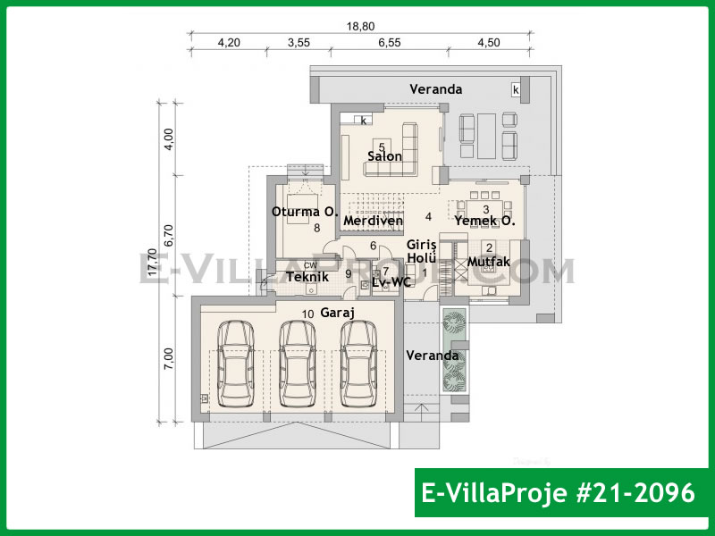 Ev Villa Proje #21 - 2096 Detay 2