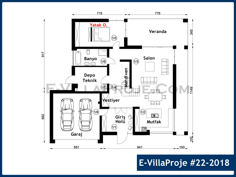 Ev Villa Proje #22 - 2018 Detay 2