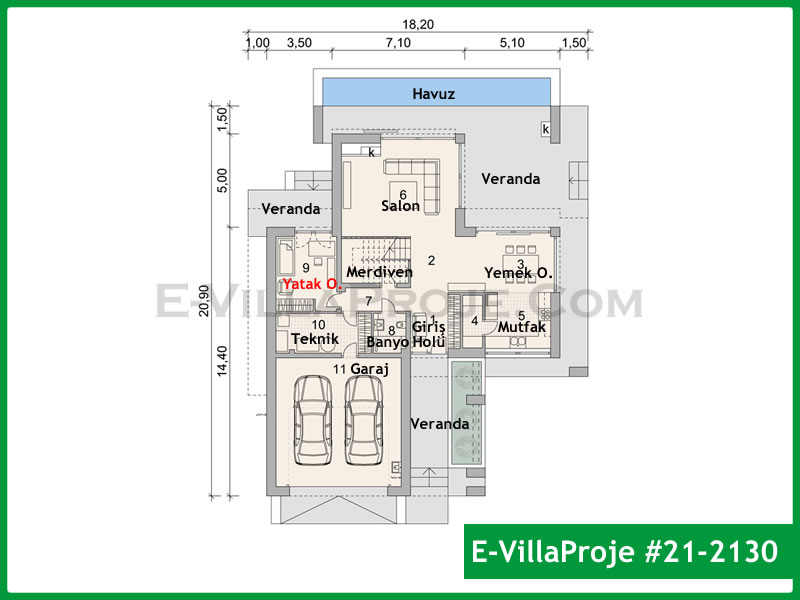 Ev Villa Proje #21 - 2130 Detay 2