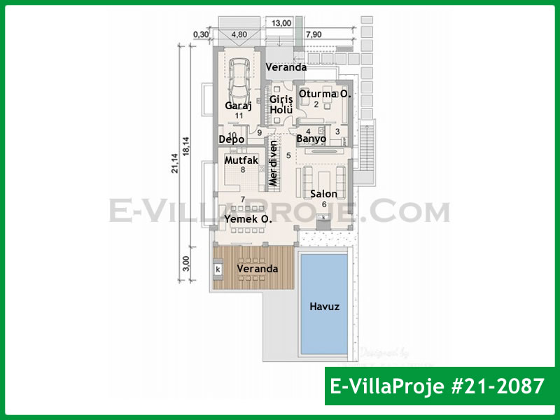 Ev Villa Proje #21 - 2087 Detay 2