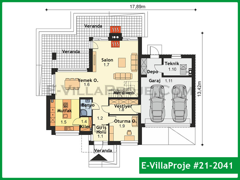 Ev Villa Proje #21 - 2041 Detay 2