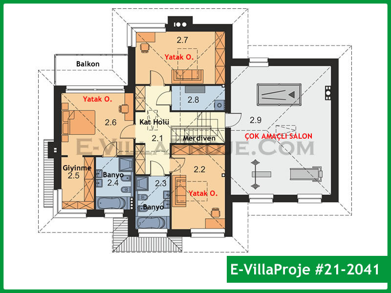 Ev Villa Proje #21 - 2041 Detay 3