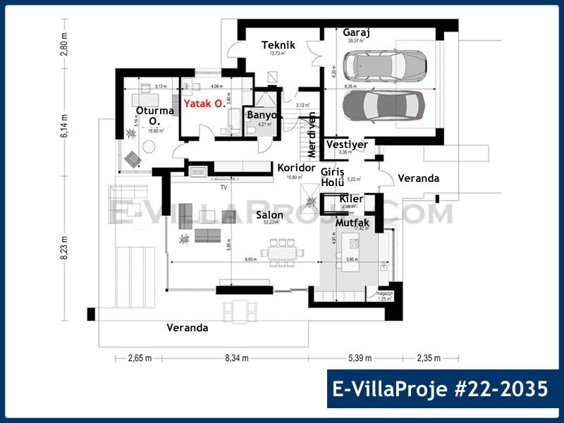 Ev Villa Proje #22 - 2035 Detay 2