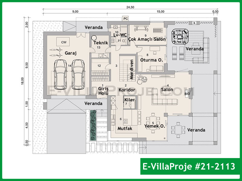 Ev Villa Proje #21 - 2113 Detay 2