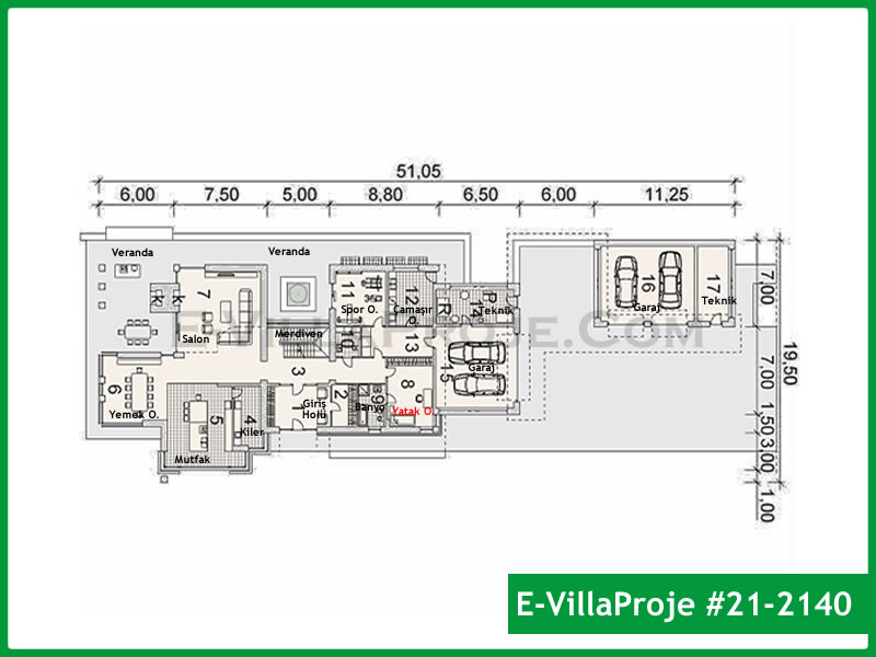 Ev Villa Proje #21 - 2140 Detay 2