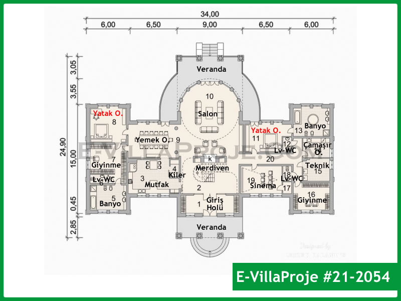 Ev Villa Proje #21 - 2054 Detay 2